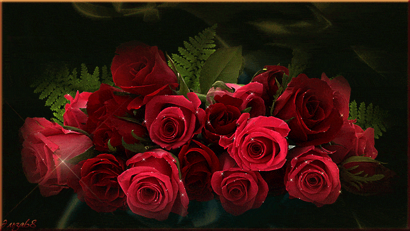 Красивые и приятные открытки гифки для женщины - розы, букеты роз 3