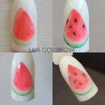 фрукты на ногтях