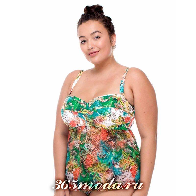 купальник-платье с цветочным принтом
