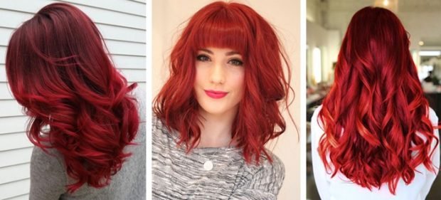тренды 2019 2020 волосы: огненно рыжий цвет