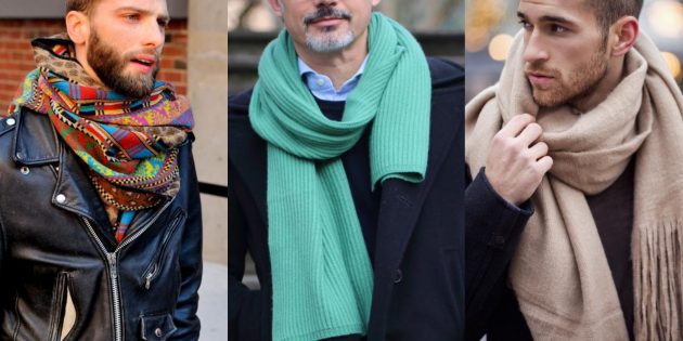 Мужская осенняя мода — 2019: объёмные шарфы