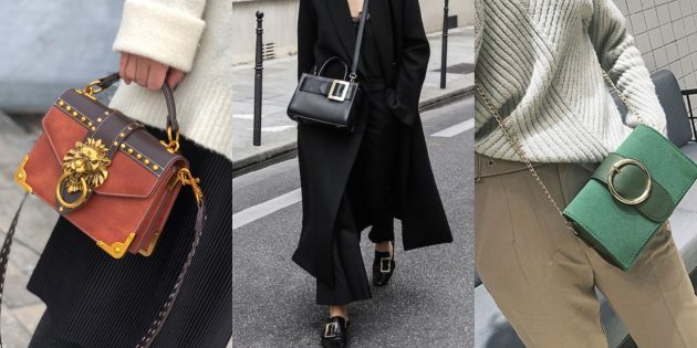 Модные тенденции осени-зимы 2019: сумки с крупными пряжками