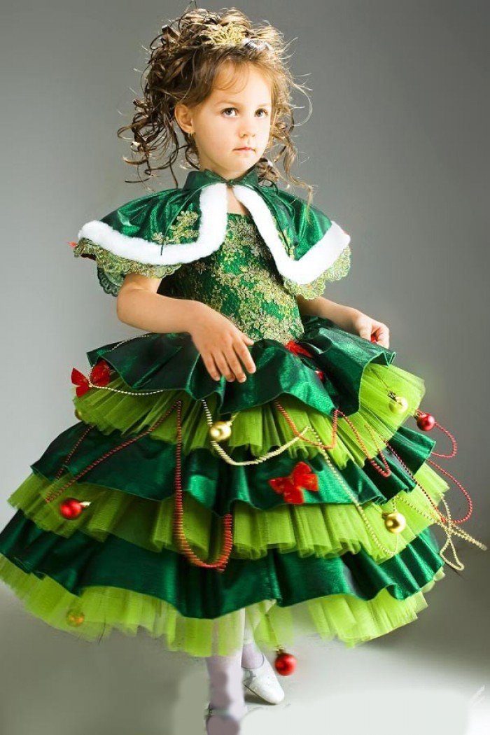 Ёлки-платья необычные идеи праздничного наряда для себя, дочки и дома, фото № 3