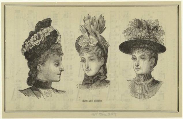 Женская шляпка XIX века. Море лент, цветов и фантазии, фото № 25