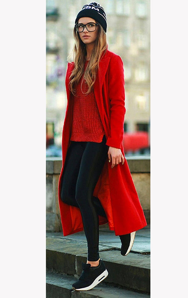 Модные пальто 2018. Тренд № 1: Lady in Red, фото № 27
