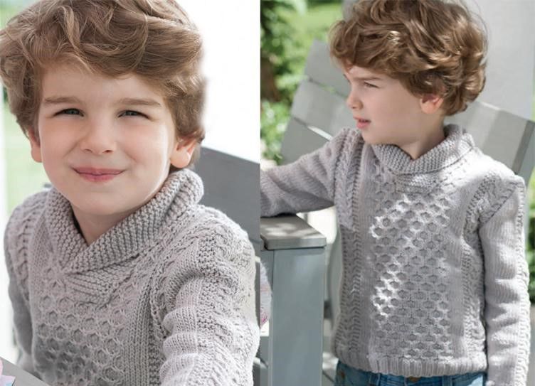 20 стильных свитеров с косами и жгутами для мальчика, фото № 11