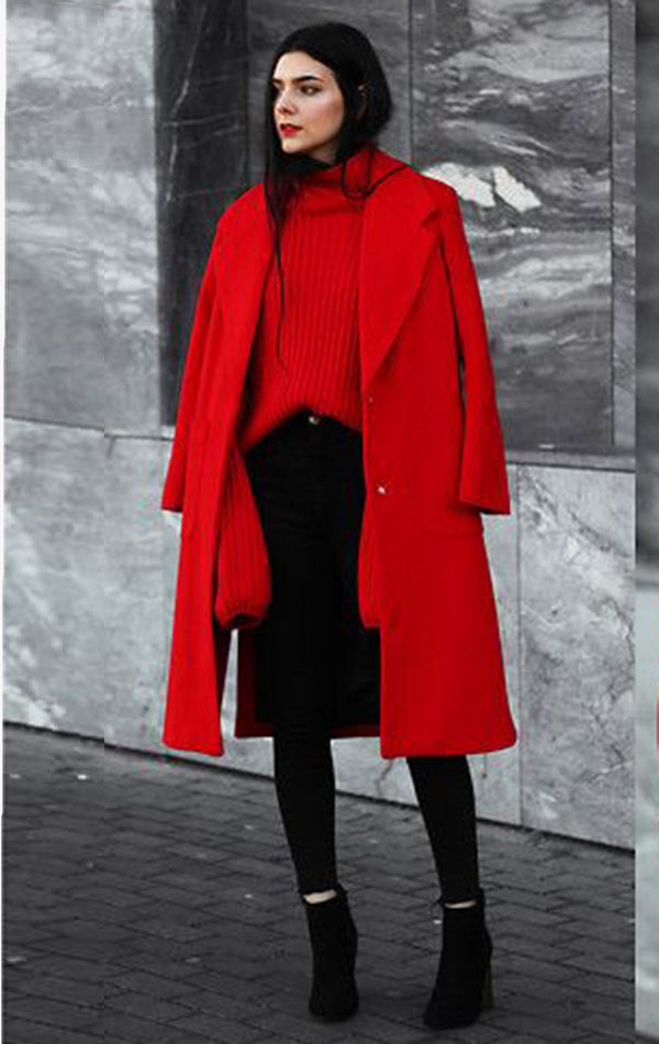 Модные пальто 2018. Тренд № 1: Lady in Red, фото № 19