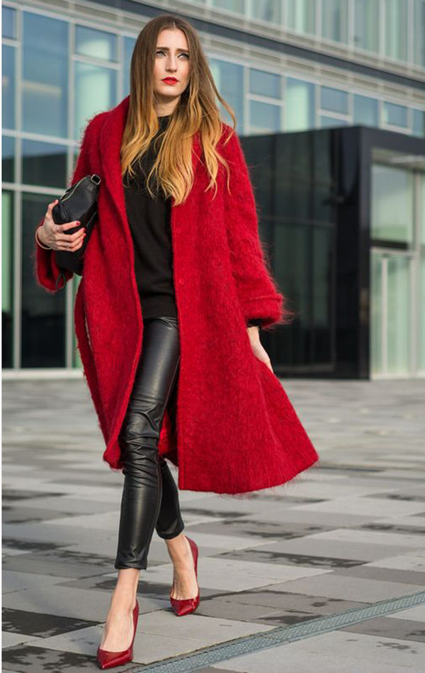 Модные пальто 2018. Тренд № 1: Lady in Red, фото № 25