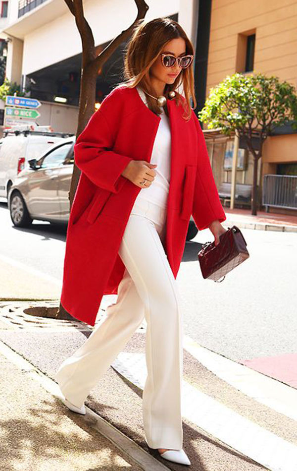 Модные пальто 2018. Тренд № 1: Lady in Red, фото № 26