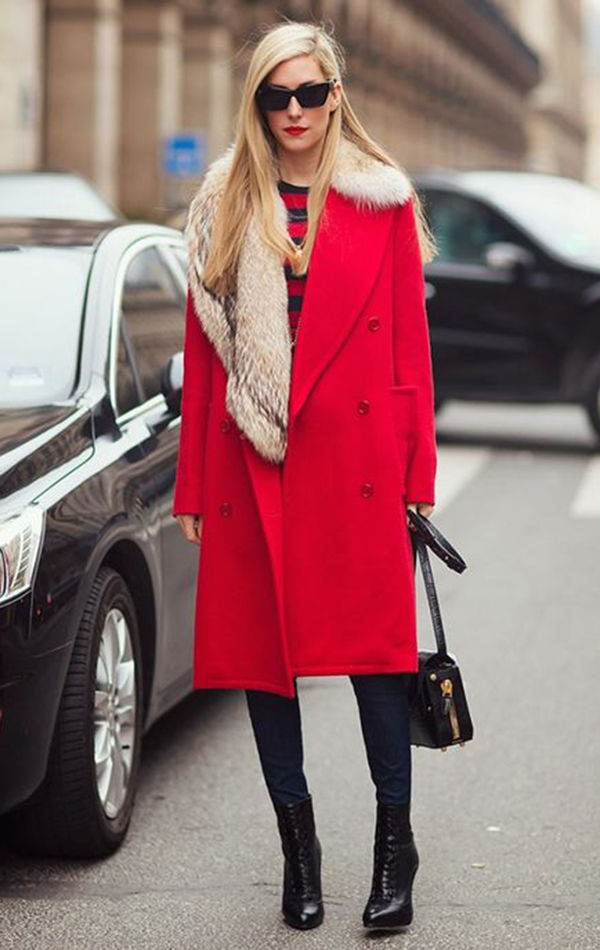 Модные пальто 2018. Тренд № 1: Lady in Red, фото № 23