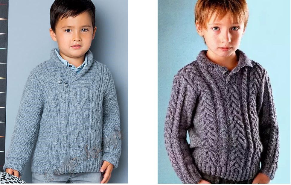20 стильных свитеров с косами и жгутами для мальчика, фото № 15