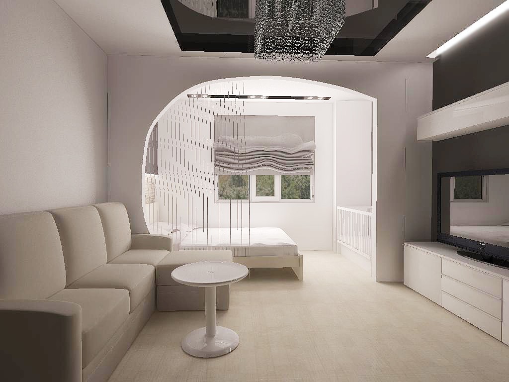дизайн спальни гостиной минимализм