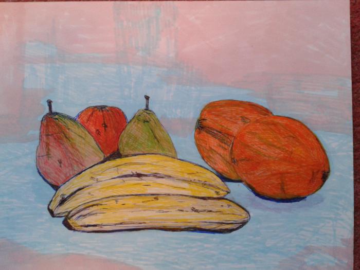 композиция из фруктов и овощей натюрморт 