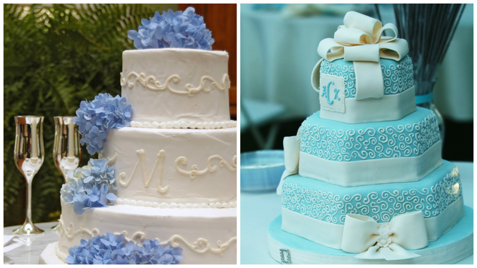 Использовании цветов и ленточек в свадебных тортах