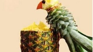 How To Cut And Serve Pineapple / Нарезка ананаса
