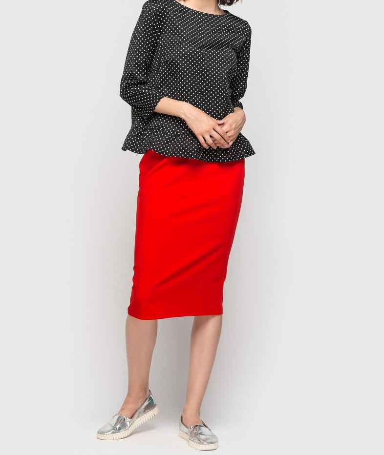 С чем носить и правильно сочетать красную юбку карандаш - создаем шикарные образы