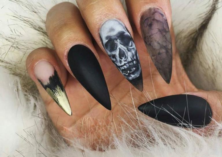 Устрашающий маникюр на Хэллоуин: фото идеи различных дизайнов ногтей