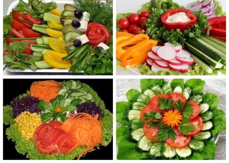 Красивое оформление овощной нарезки в домашних условиях с фото и видео