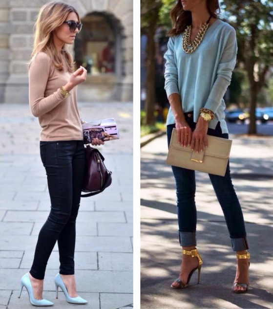 джинсы узкие деловой стиль