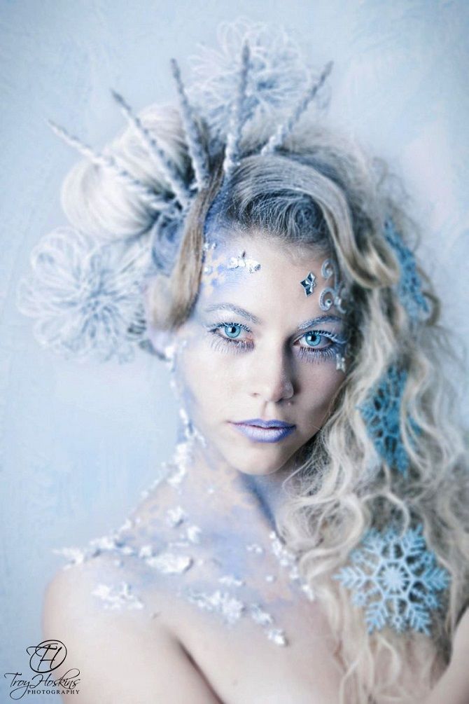 новогодний макияж снежная королева