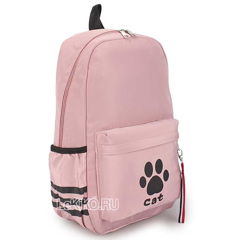 Школьный рюкзак для подростков Лапки розовый