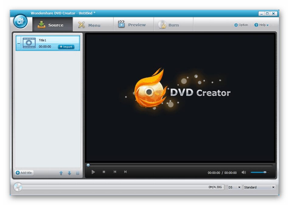 Использование программы Wondershare DVD Creator для работы с образами дисков