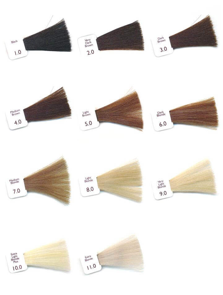 палитра натуральных цветов волос