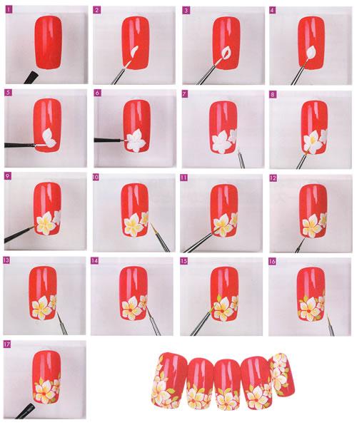 Цветы гель-лаком пошагово. Флористические мотивы: техника рисования цветов на ногтях