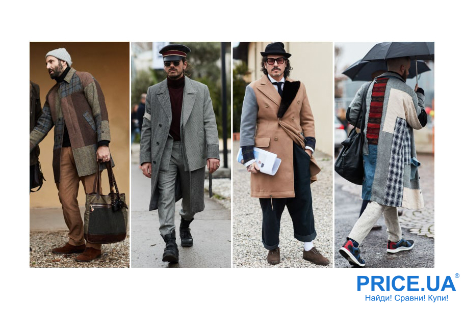 Осенние тренды мужской моды. Пальто пэчворк