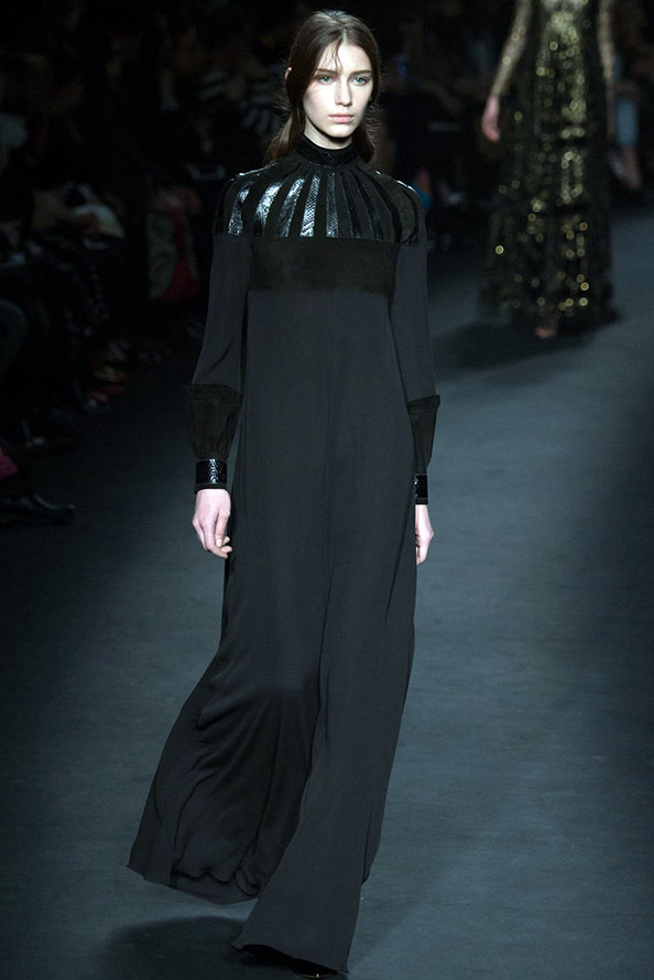 Valentino длинное черное платье