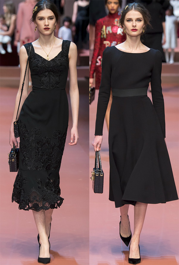 Красивые черные платья Dolce & Gabbana