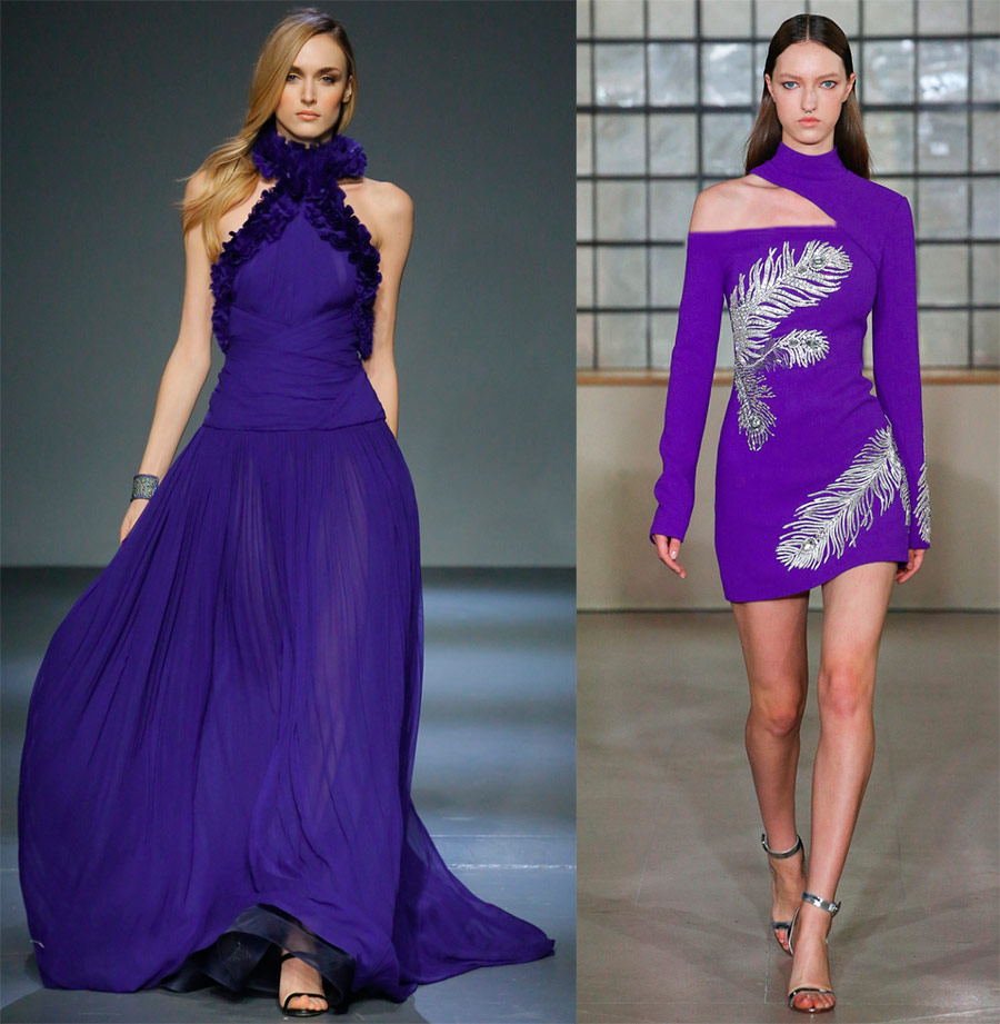 Роскошные фиолетовые платья
