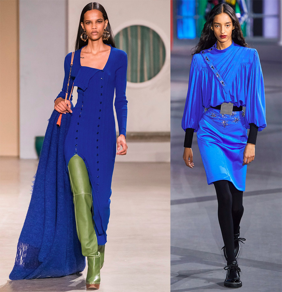 Синий цвет в одежде – стильные и модные образы