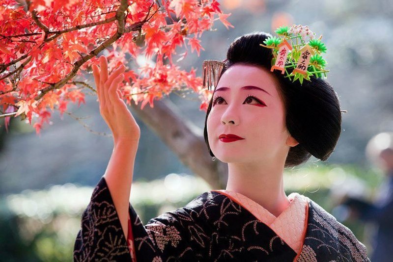 Традиционный вид японского макияжа