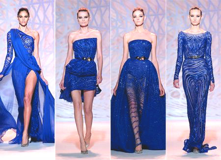 Синие элегантные платья