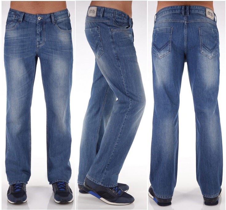 Широкие современные джинсы