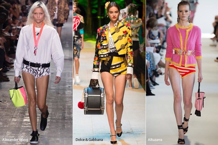 Модели в ультракоротких шортах - модные тенденции весна/лето 2017