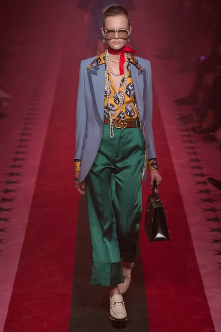 Gucci - Модные женские брюки весна/лето 2017, тенденции