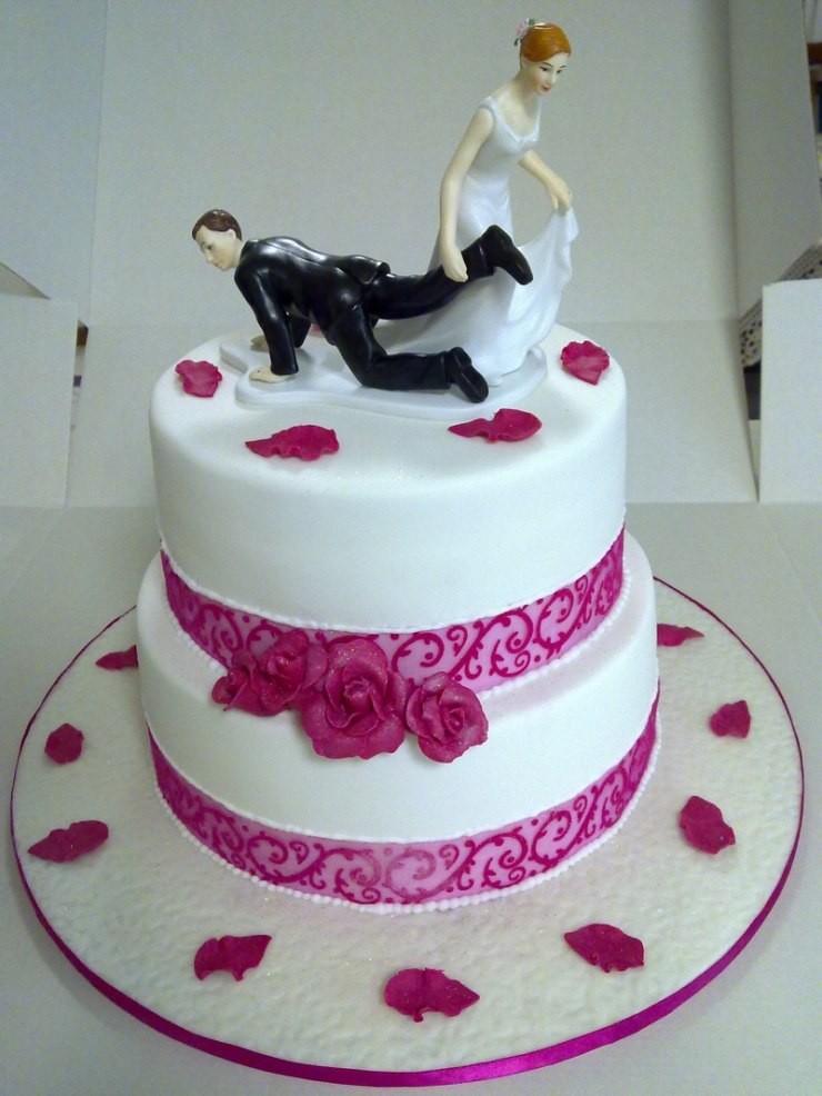 Прикольные картинки торты на свадьбу   идеи с фото (19)