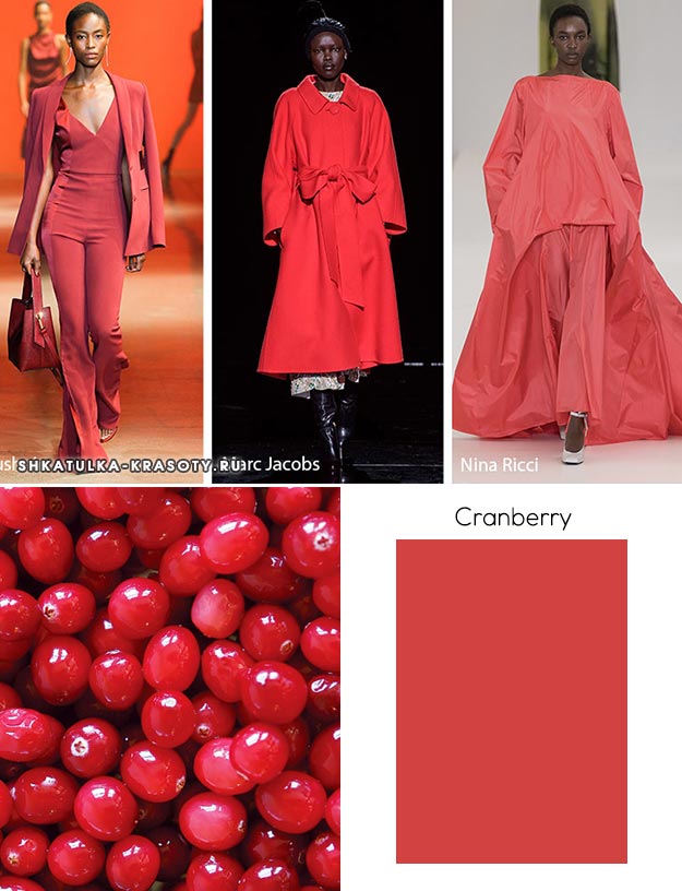Cranberry (Клюква) - модный цвет осень зима 2019 2020