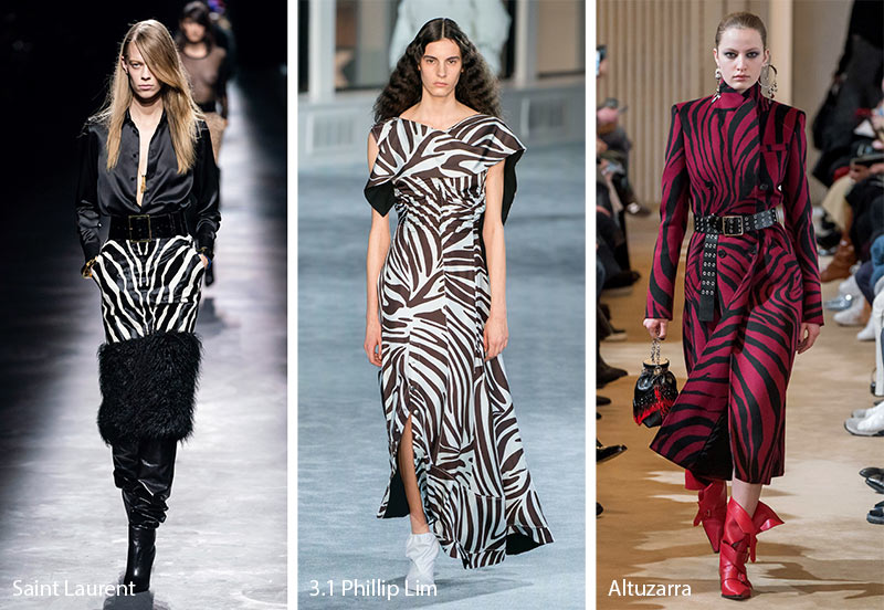 Модные принты осень-зима 2019-2020: полоски зебры