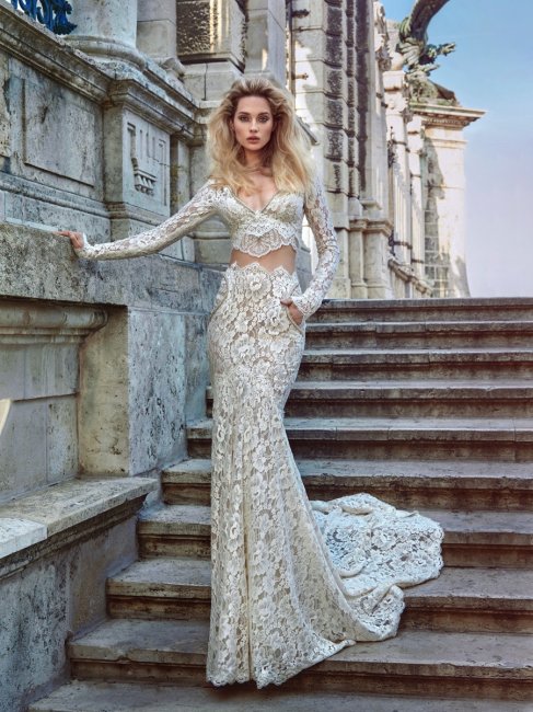 Свадебное платье в стиле кроп-топ от Galia Lahav