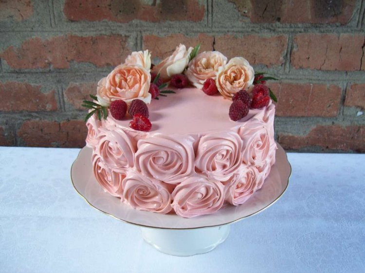 Одноярусный свадебный торт