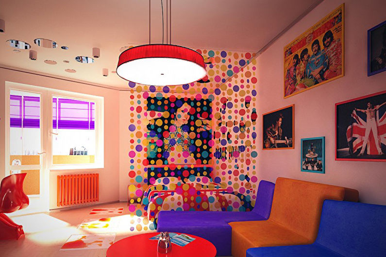 Дизайн детской комнаты для мальчика в стиле поп-арт