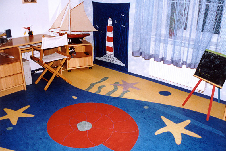 Дизайн детской комнаты для мальчика - Отделка пола