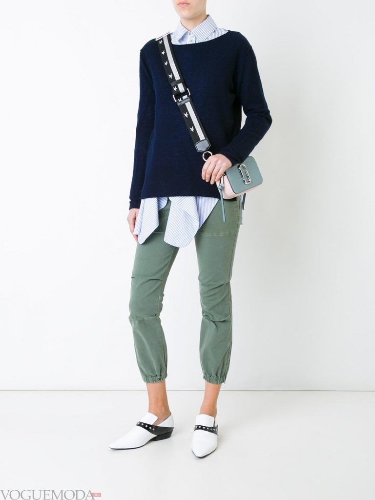 Женские брюки осень зима 2019 2020: зеленые
