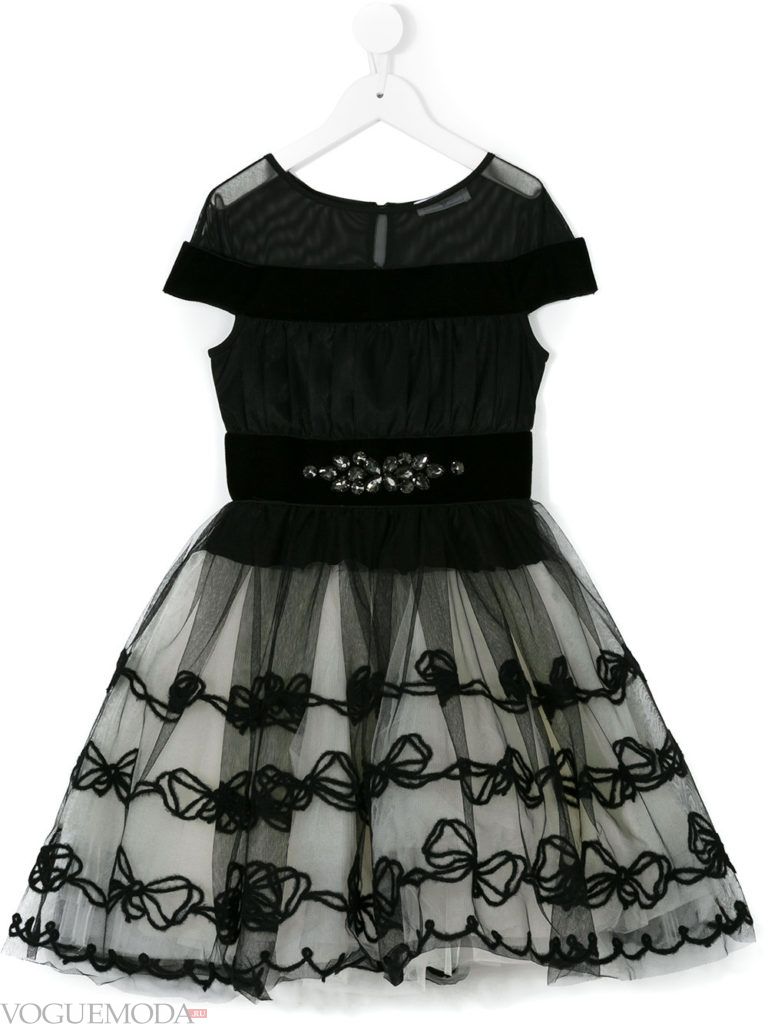 черное платье для девочек