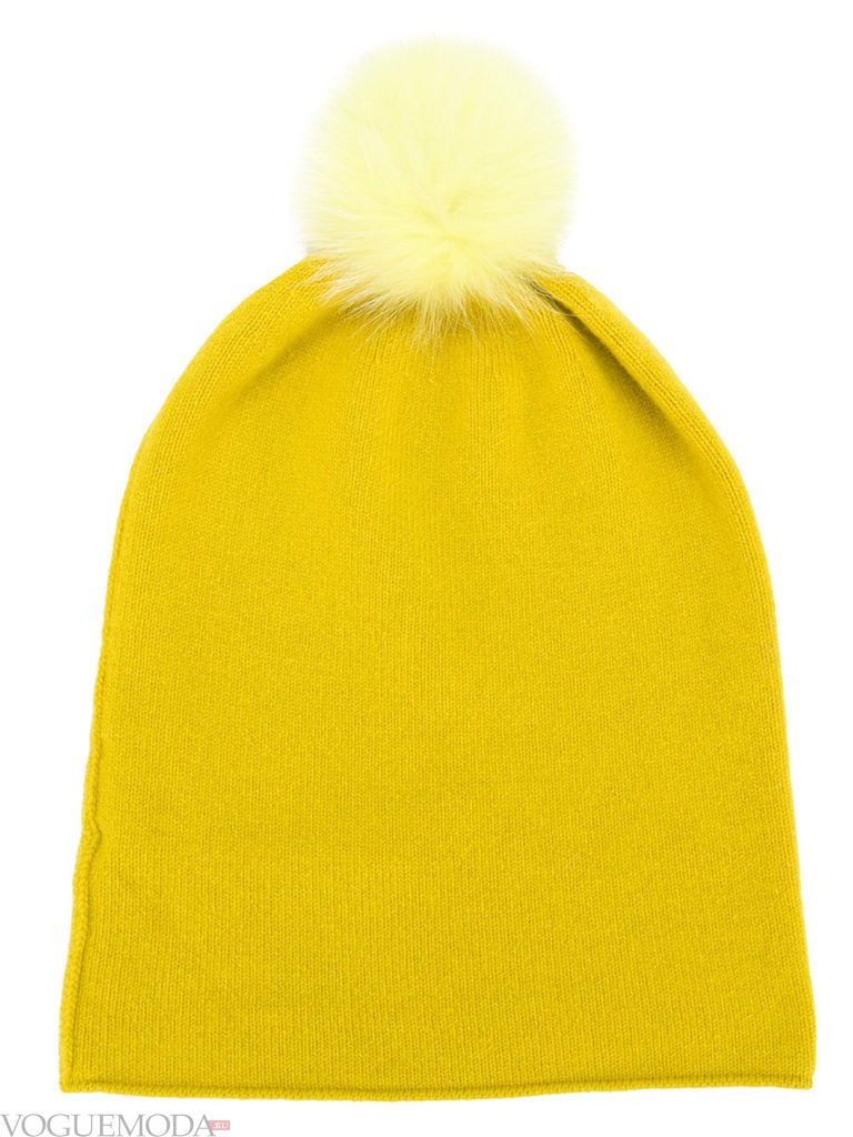 спортивная шапка желтая
