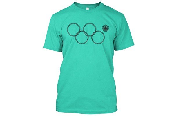 мятная футболка олимпиада с кольцами