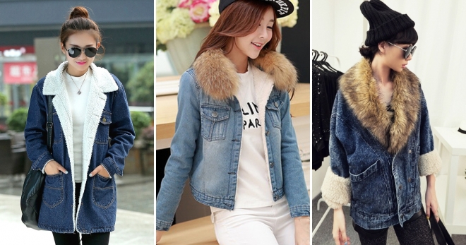 Зимняя джинсовая куртка – самые модные и теплые модели
